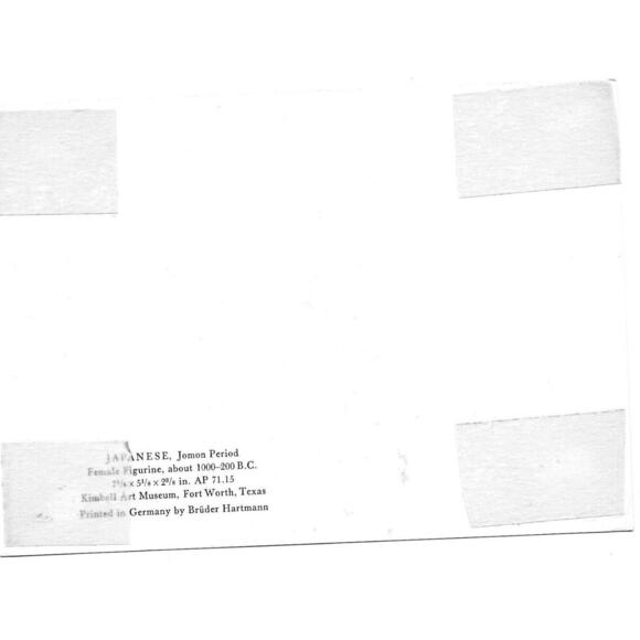 Japanese Female Figurine Vintage Photo Jomon Period Kimbell Art Museum Texas - Picture 2 of 2